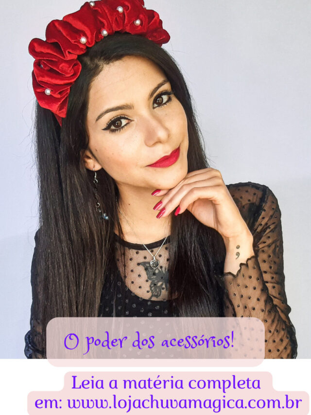 Tiara scrunchie em veludo